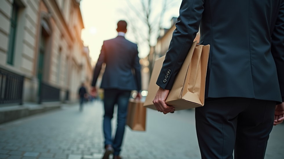 Eye-level view of a courier delivering legal documents