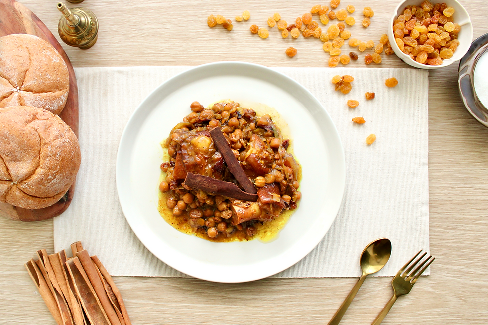 Traditional Authentic Moroccan Beef Cow Trotters Collagen Sweet Recipe Meal-kit Easy To Cook At Home Dinner Lunch Food Tour