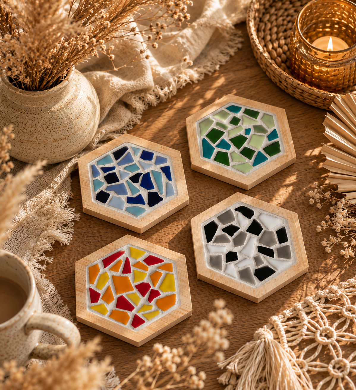 Mosaik Untersetzer Bastelset