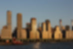 Manhattan Wohngebäude zur goldenen Stunde