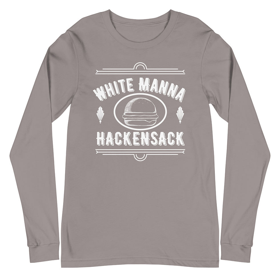 White Manna Hamburgers Hackensack Deco Long Sleeve Tee