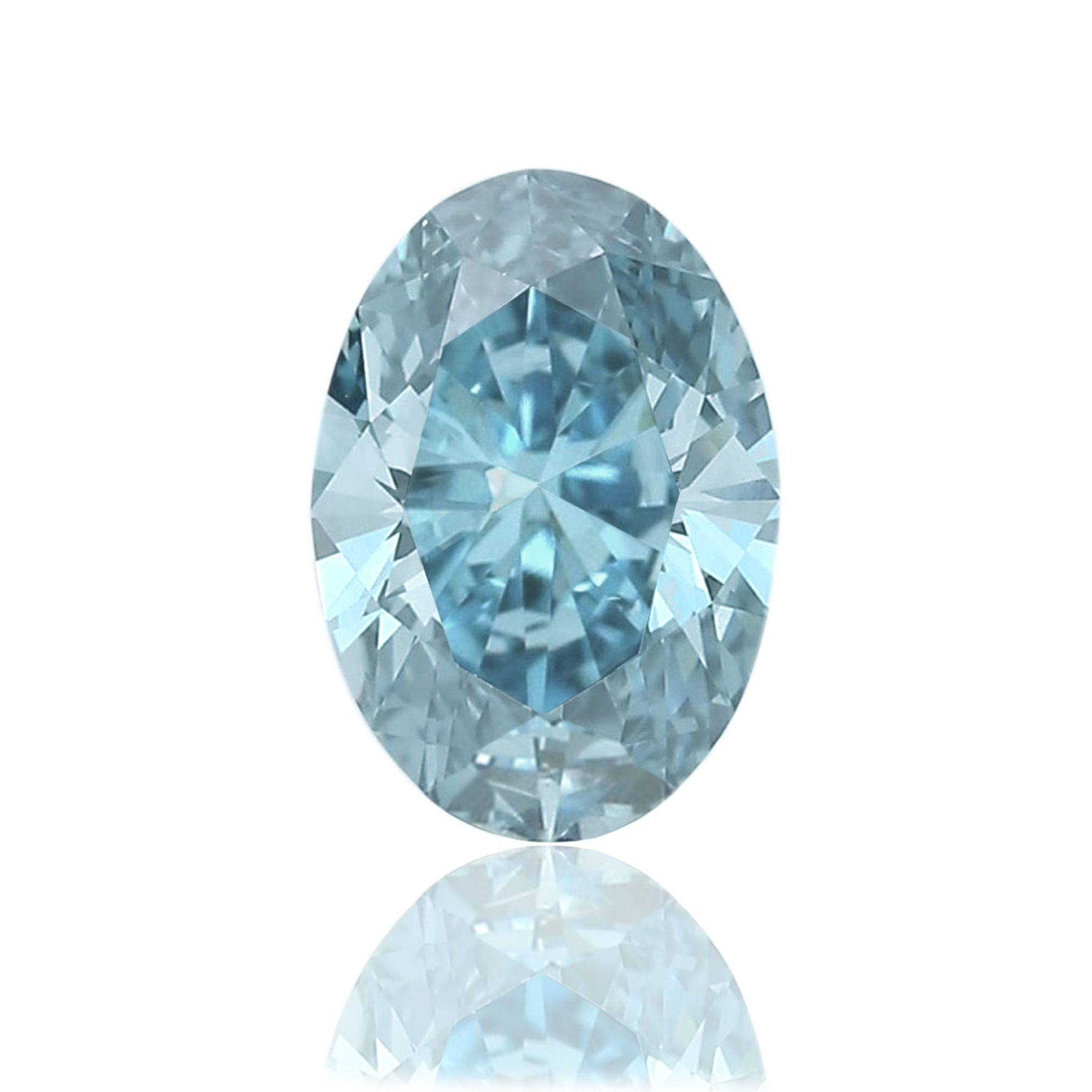 7x5mm Premium Fancy Smokey Blue Moissanite Oval Cut Loose