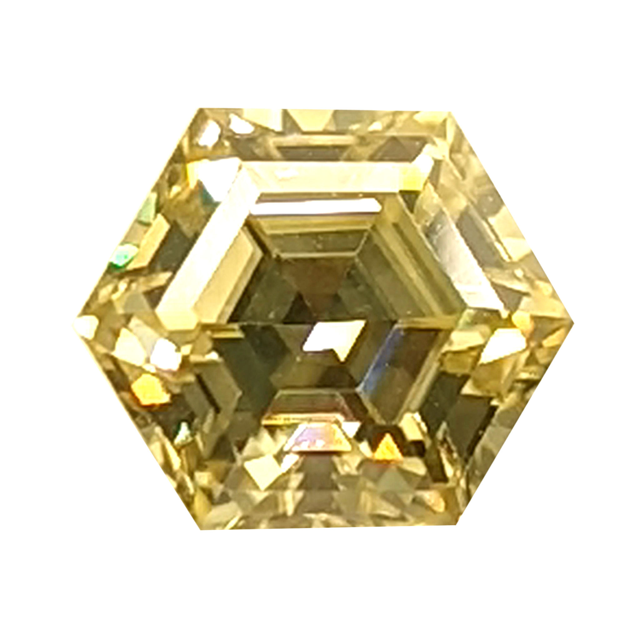 5mm Premium Vivid Yellow Moissanite Hexagon Cut Loose