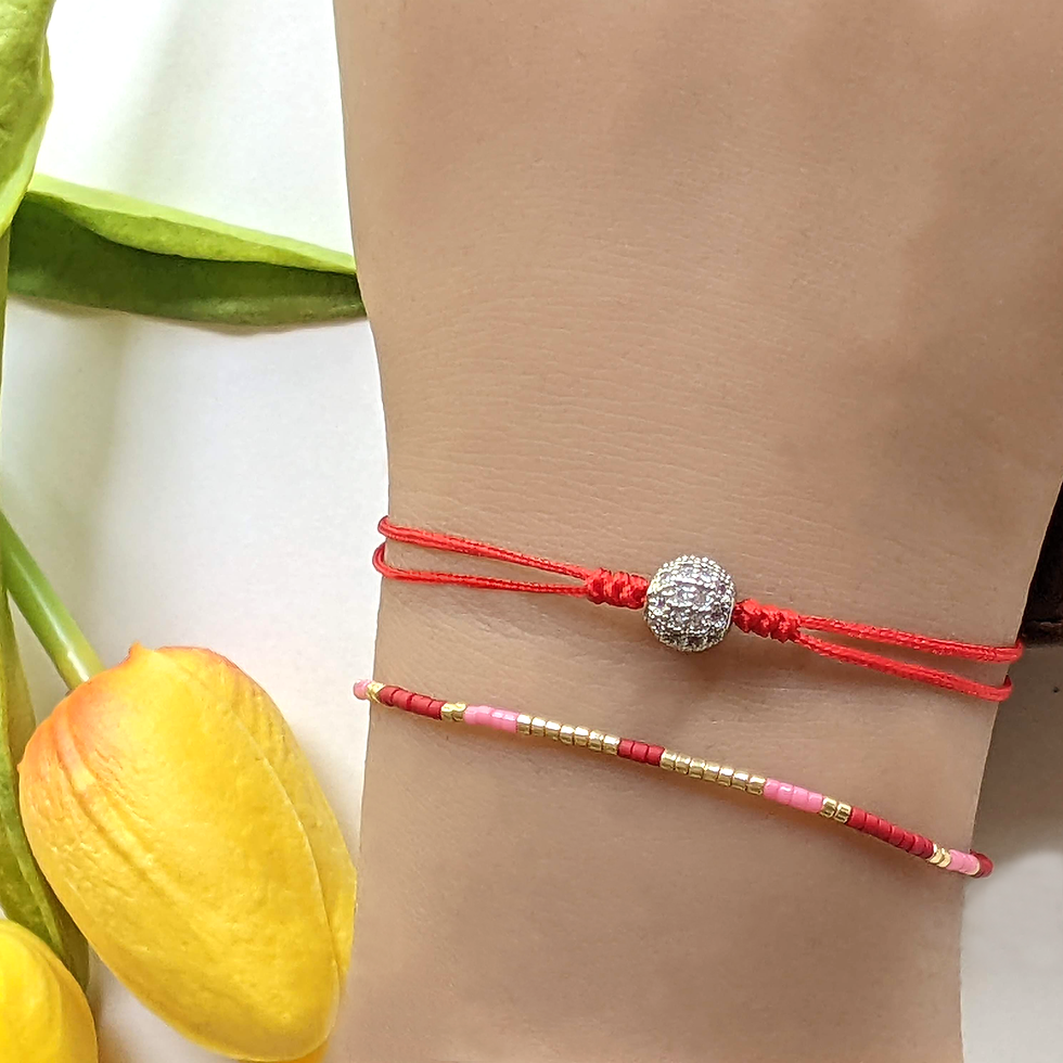 Thumbnail: Pave Set Moissanite Ball Yoga Bracelet / Anklet