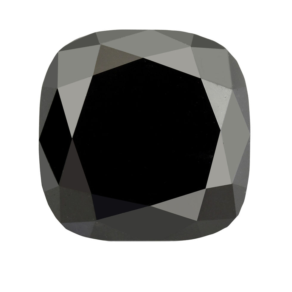 7mm Premium Obsidian Black Moissanite Cushion Cut Loose
