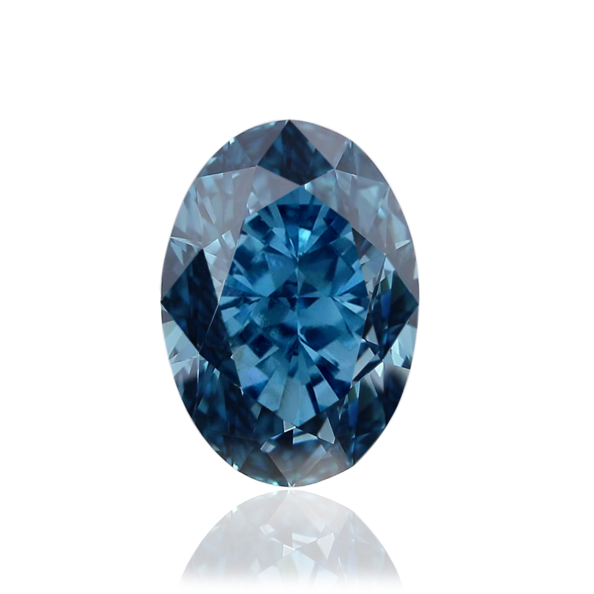 7x5mm Premium Fancy Dark Blue Moissanite Oval Cut Loose