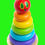 Thumbnail: World of Eric Carle, The Very Hungry Caterpillar Wooden Stacker with Colorful Ra