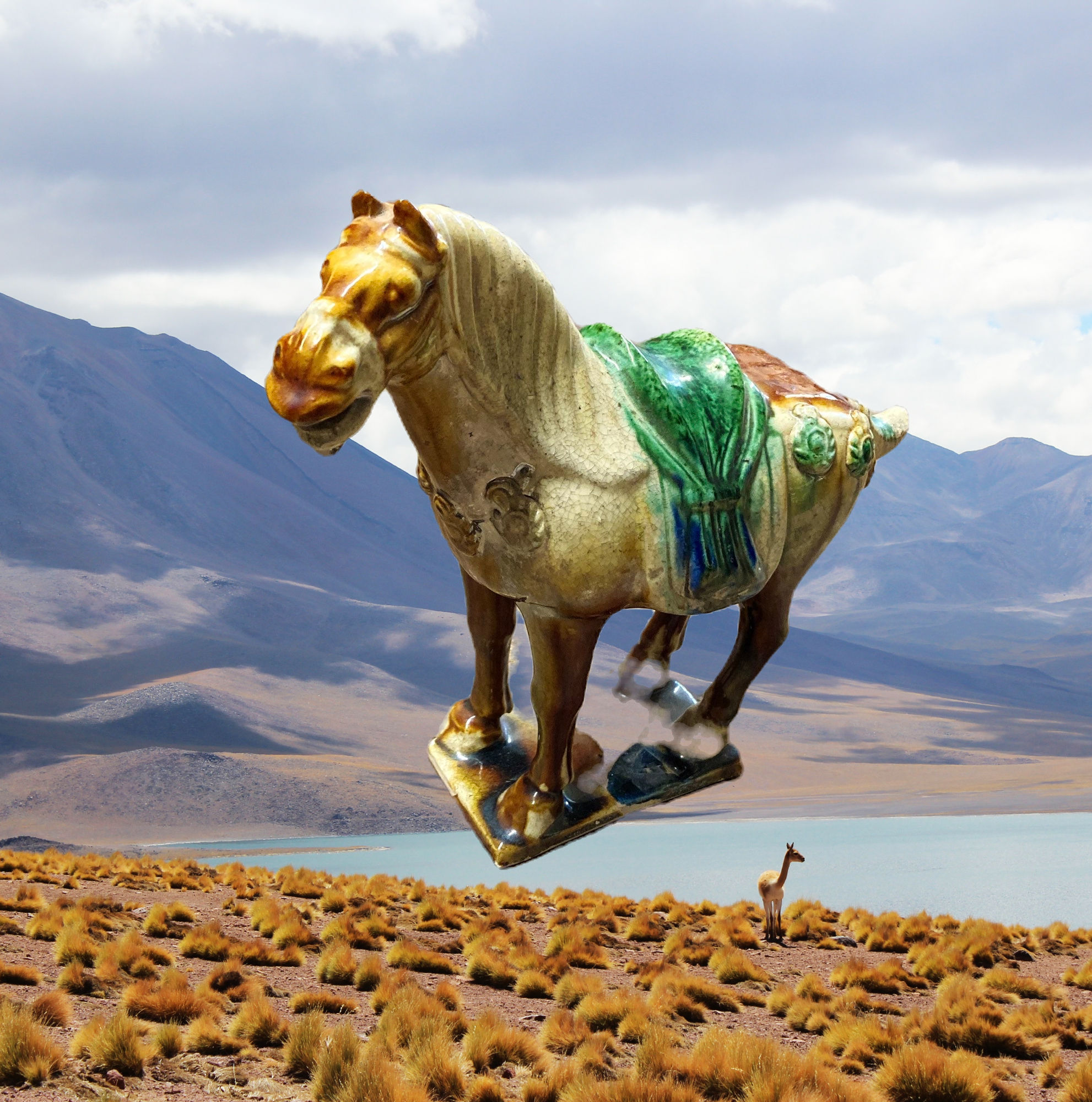 Ceramic horse statue