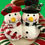 Thumbnail: Festive snow people ceramic holiday decoration 