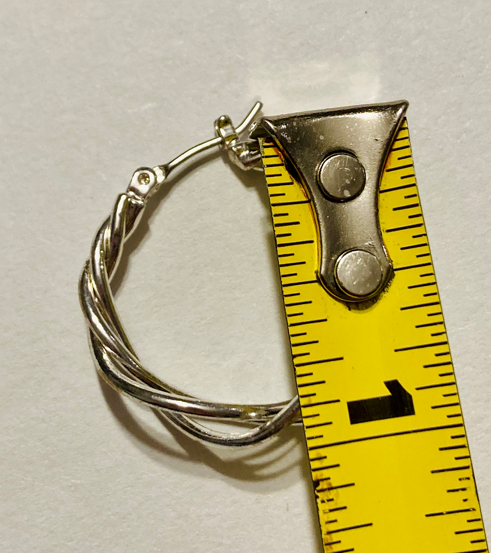 Thumbnail: Silver Colored Infinity Earrings 