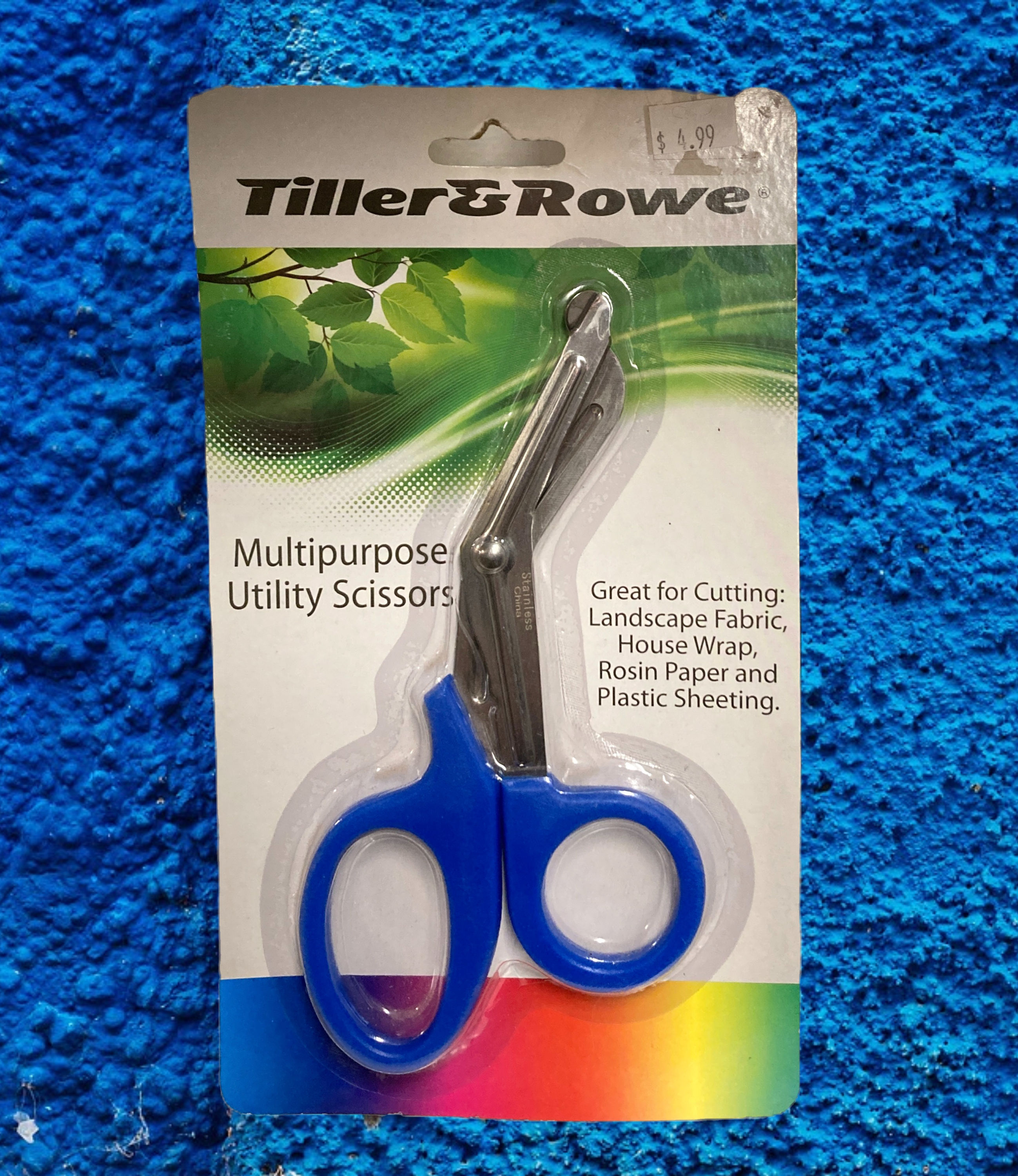 Tiller & Rowe Blue Multipurpose Utility Scissors 