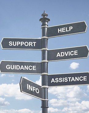 Help, support, advice, guidance, assista