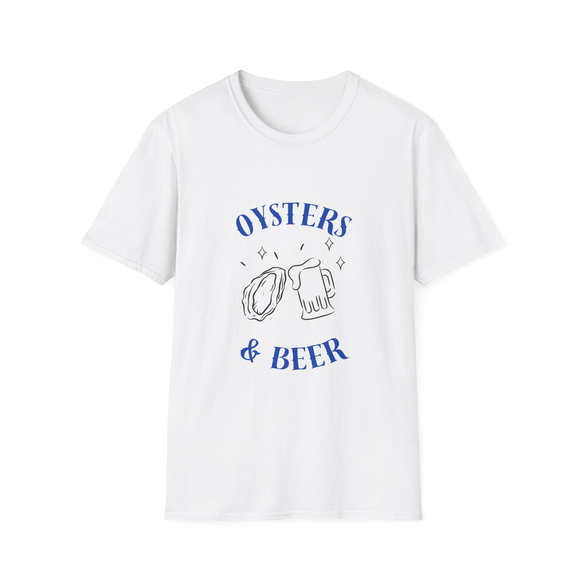 Oysters & Beer T-Shirt — Nautical Seafood Tee for Oyster Lovers