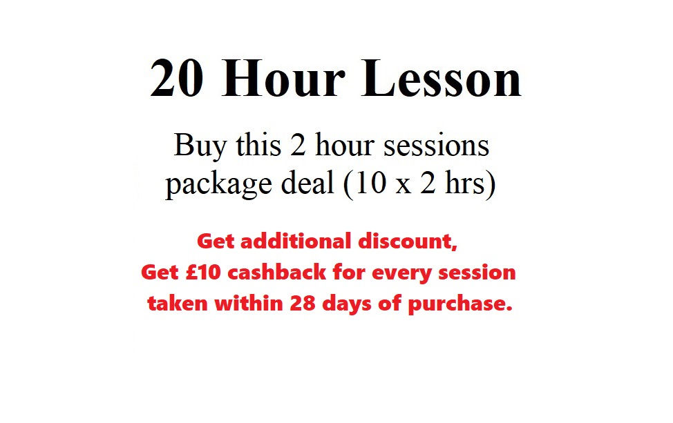 20 hours driving lessons descriptions.