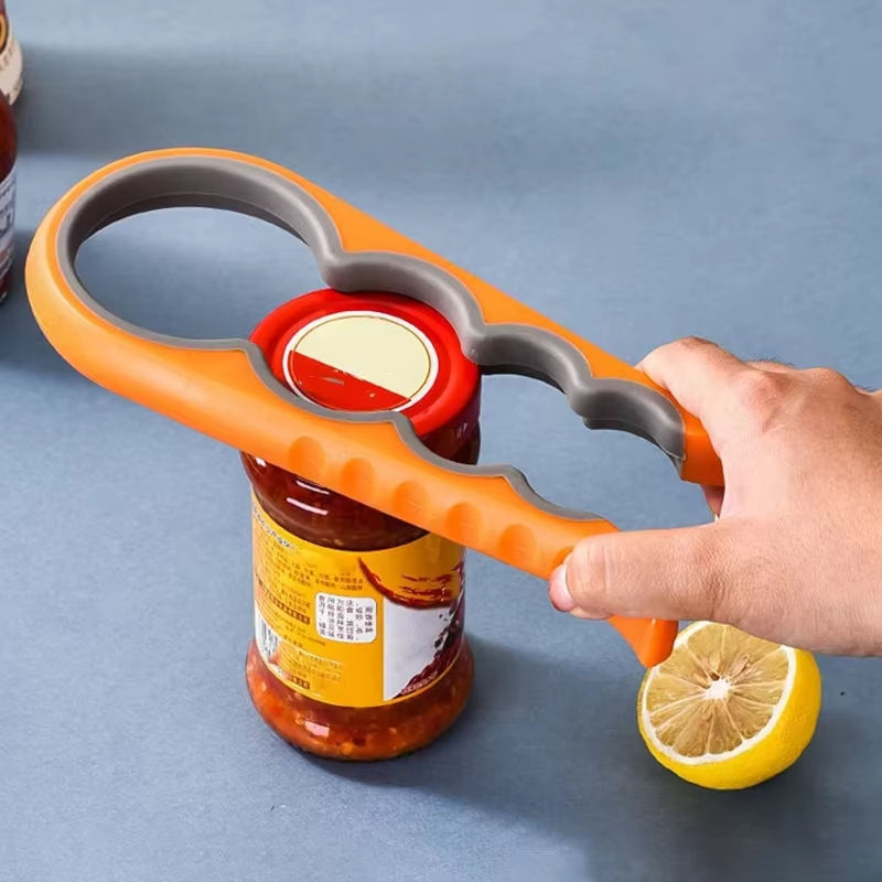 Miniatura: Multifunctional 4-in-1 Kitchen Tool Jar Gripper Lid Opener Can Opener Bottle Ope