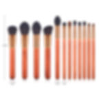 Miniatura: 12-Piece Makeup Brush Set with Powder Brush and Wood Brushes