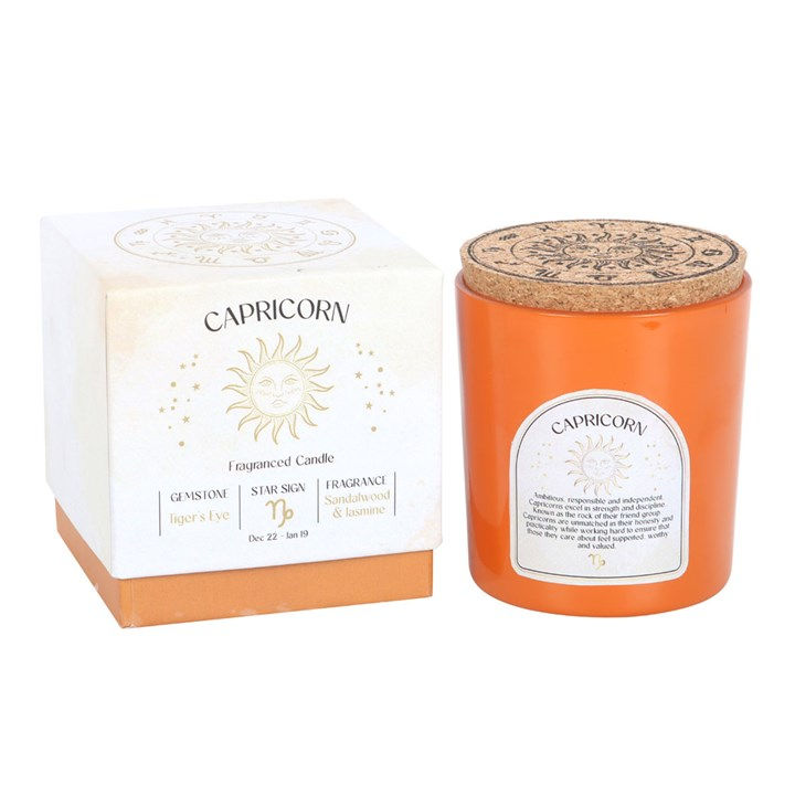 CAPRICORN SANDALWOOD & JASMINE GEMSTONE ZODIAC CANDLE
