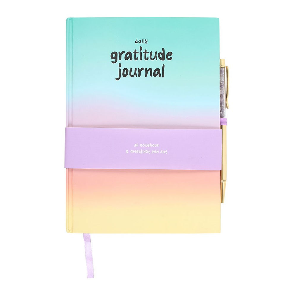 Thumbnail: Multicoloured Gratitude Journal with Amethyst Pen
