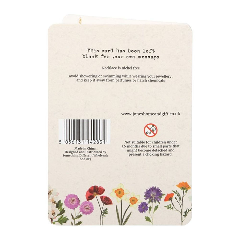 Thumbnail: December Narcissus Birth Flower Necklace Card
