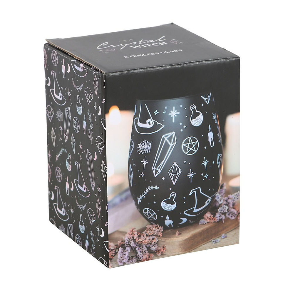 Thumbnail: Crystal Witch Print Stemless Glass