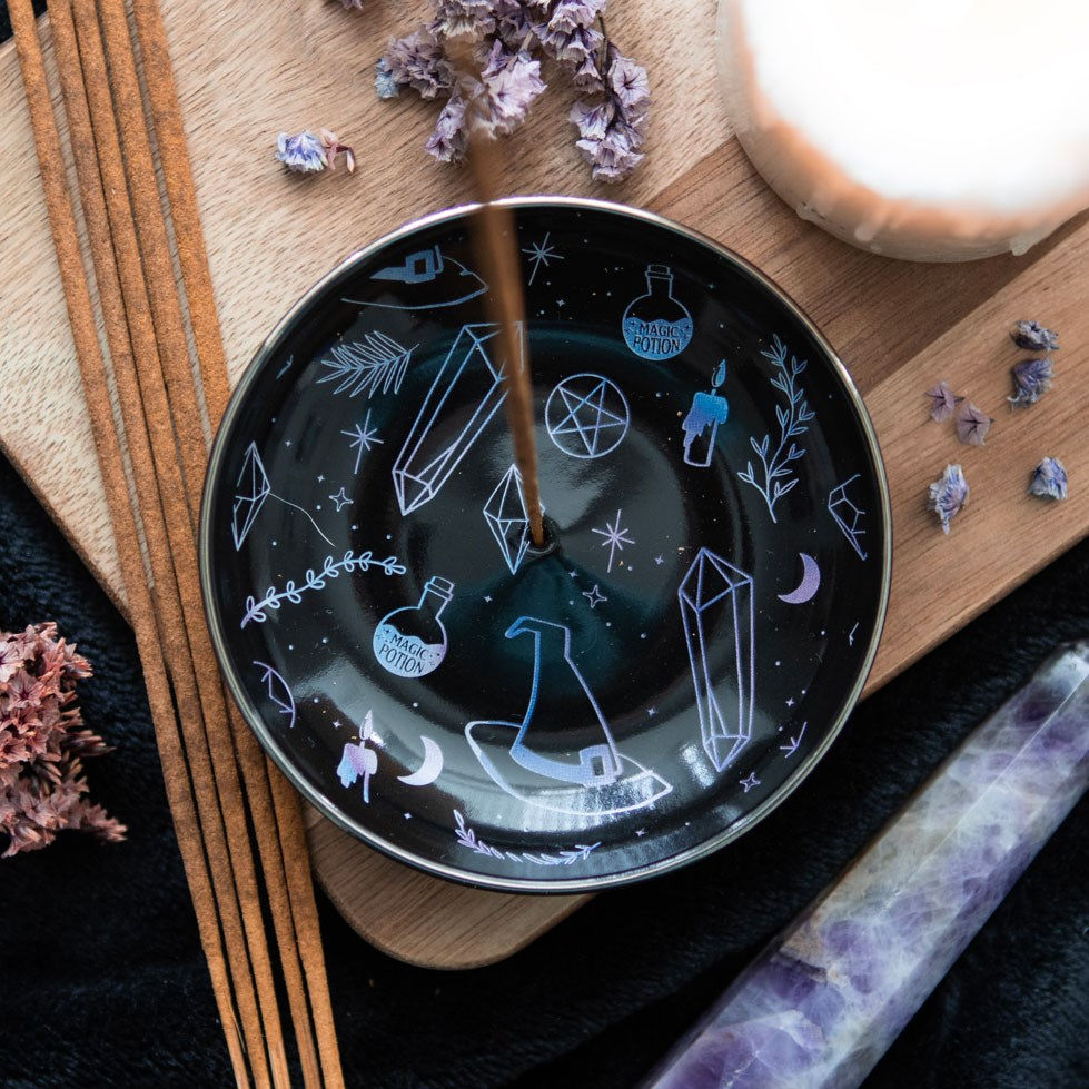 Thumbnail: Crystal Witch Incense Holder Plate
