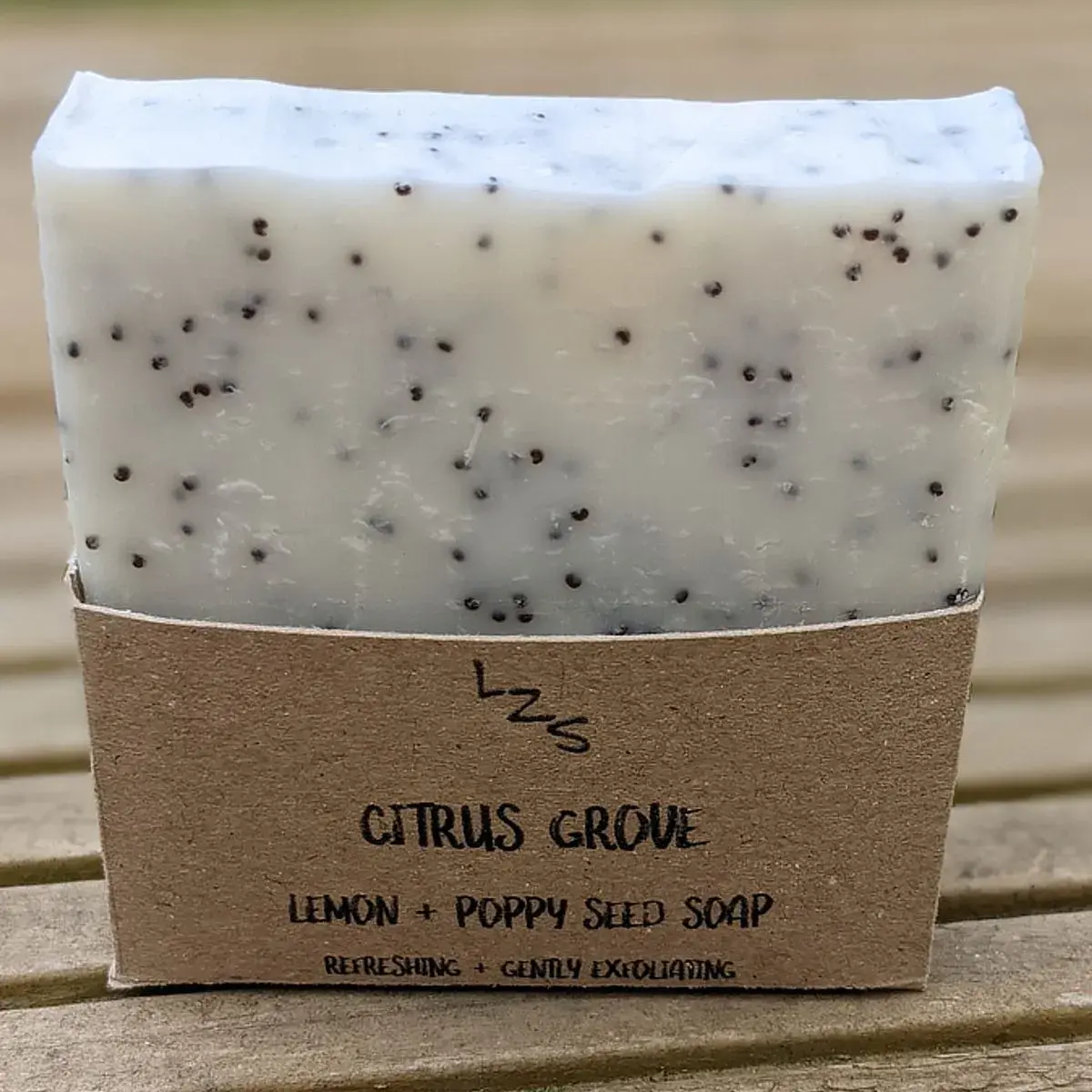 LEMON + POPPY SEED SOAP - COLD PROCESS SOAP WITH SHEA + MANGO BUTTER