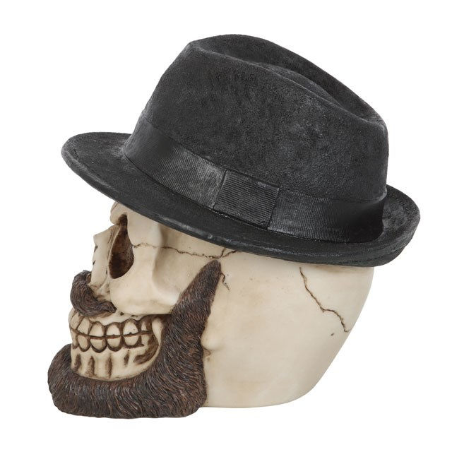 Thumbnail: Skull Ornament with Trilby Hat