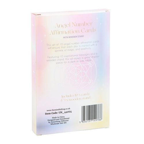 Thumbnail: Angel Number Affirmation Cards with Wooden Stand

