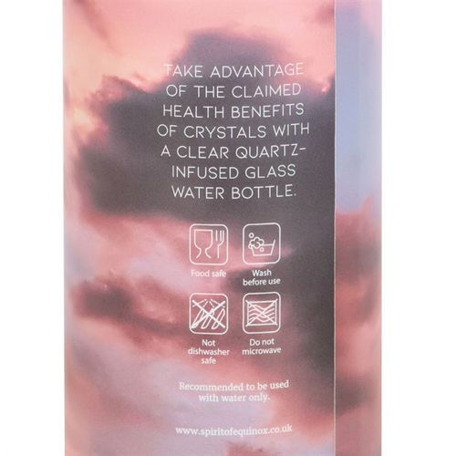 Thumbnail: Clear Quartz Body and Soul Glass Water Bottle

