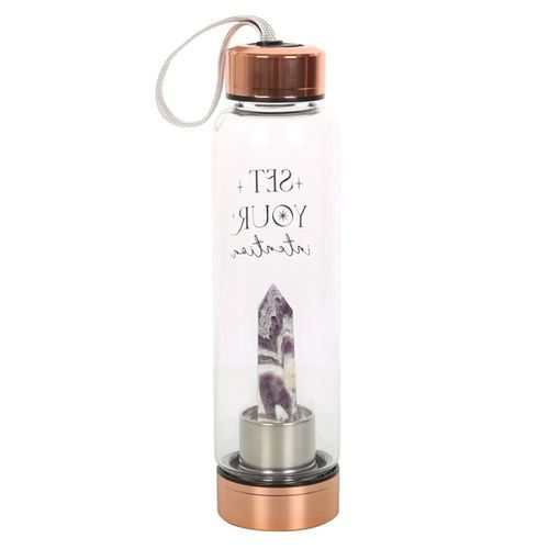 Thumbnail: Amethyst Set Your Intention Glass Water Bottle

