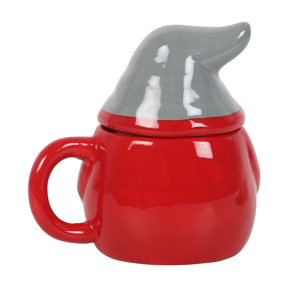 Thumbnail: Red and Grey Gonk Lidded Mug