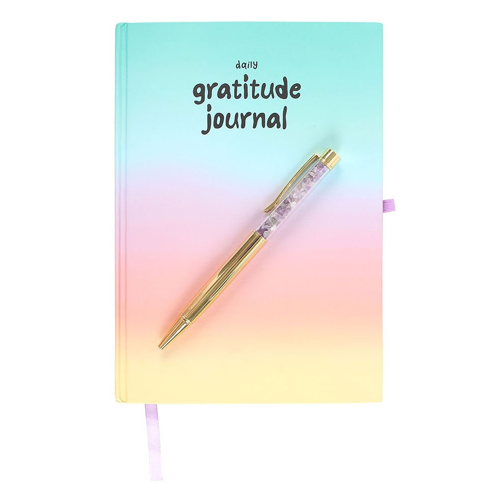 Thumbnail: Multicoloured Gratitude Journal with Amethyst Pen