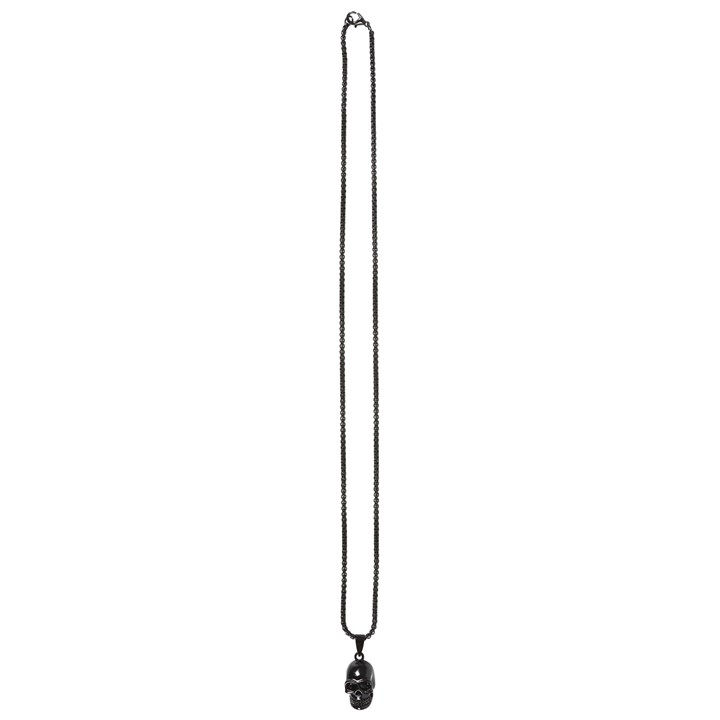 Thumbnail: Black Stainless Steel Skull Necklace