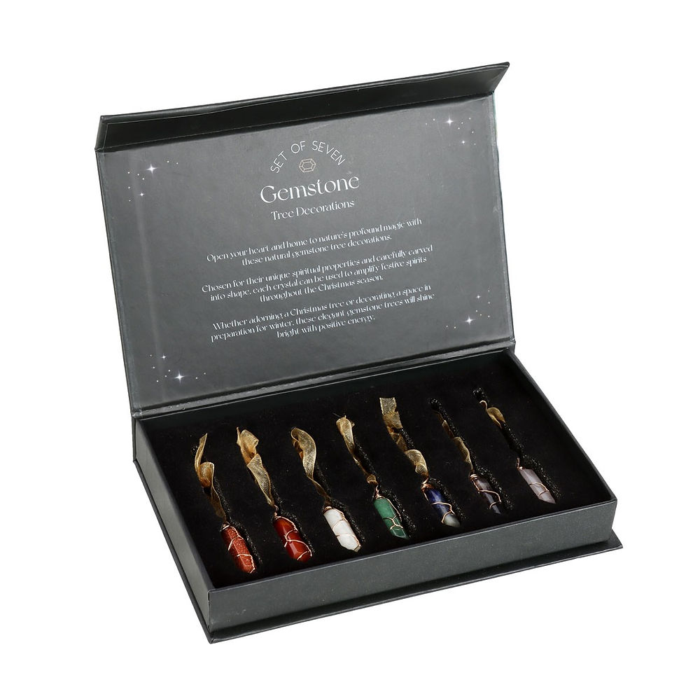 Thumbnail: Set of 7 Hanging Crystal Tree Decorations