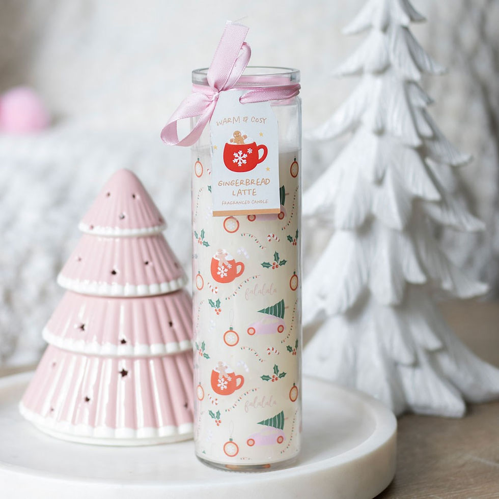 Thumbnail: Sugarplum Fun Christmas Print Tube Candle