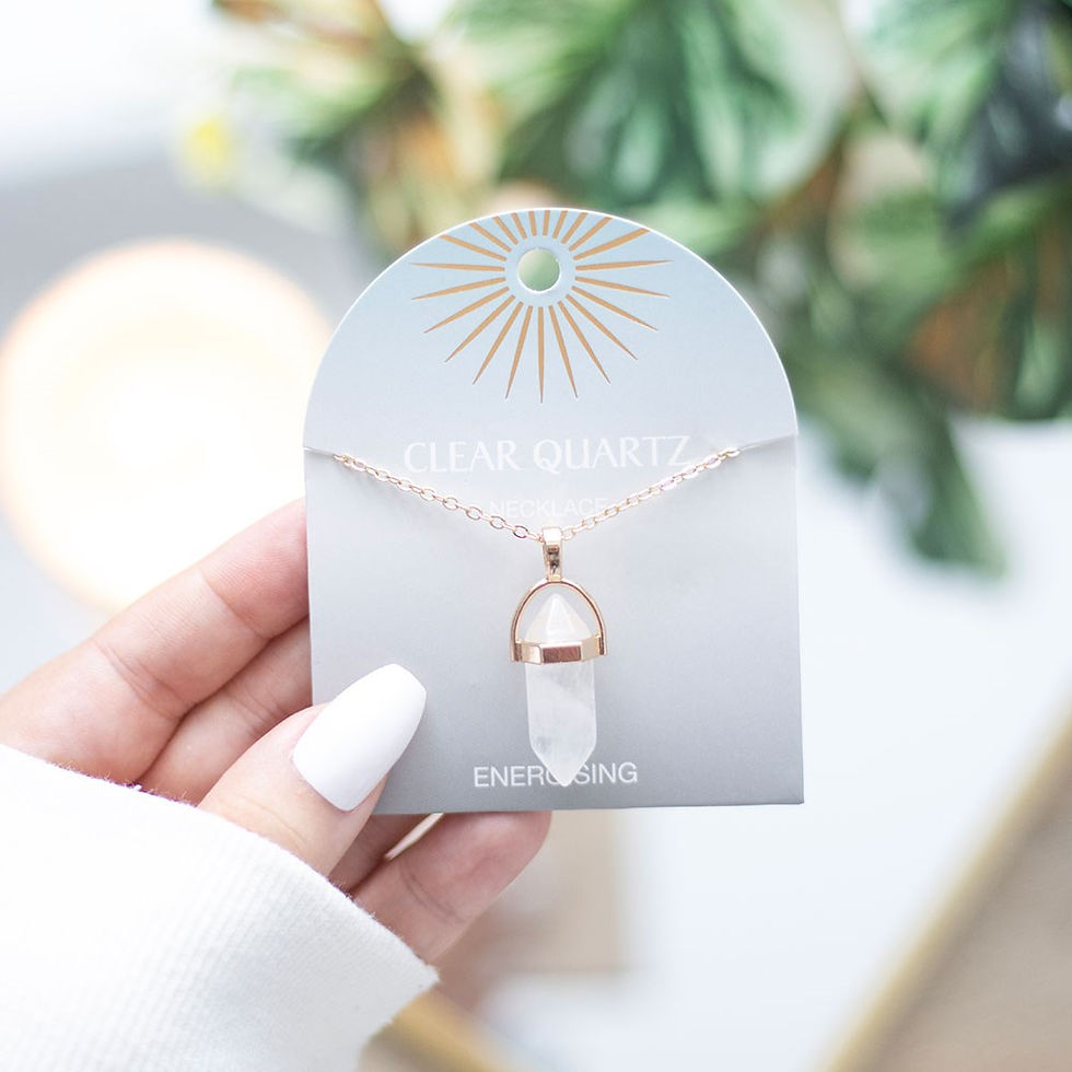 Thumbnail: Clear Quartz Crystal Pendant Necklace