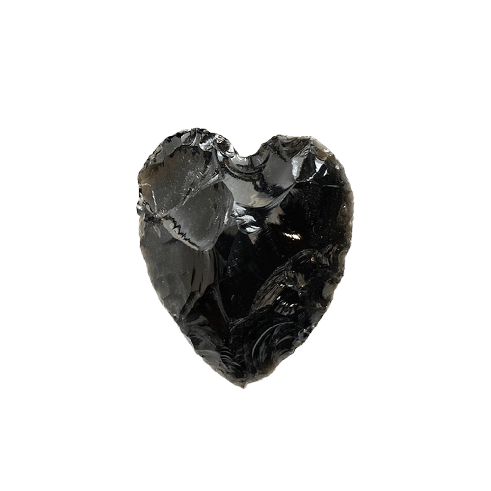 Small Crystal Heart, 2-3cm, Black Obsidian