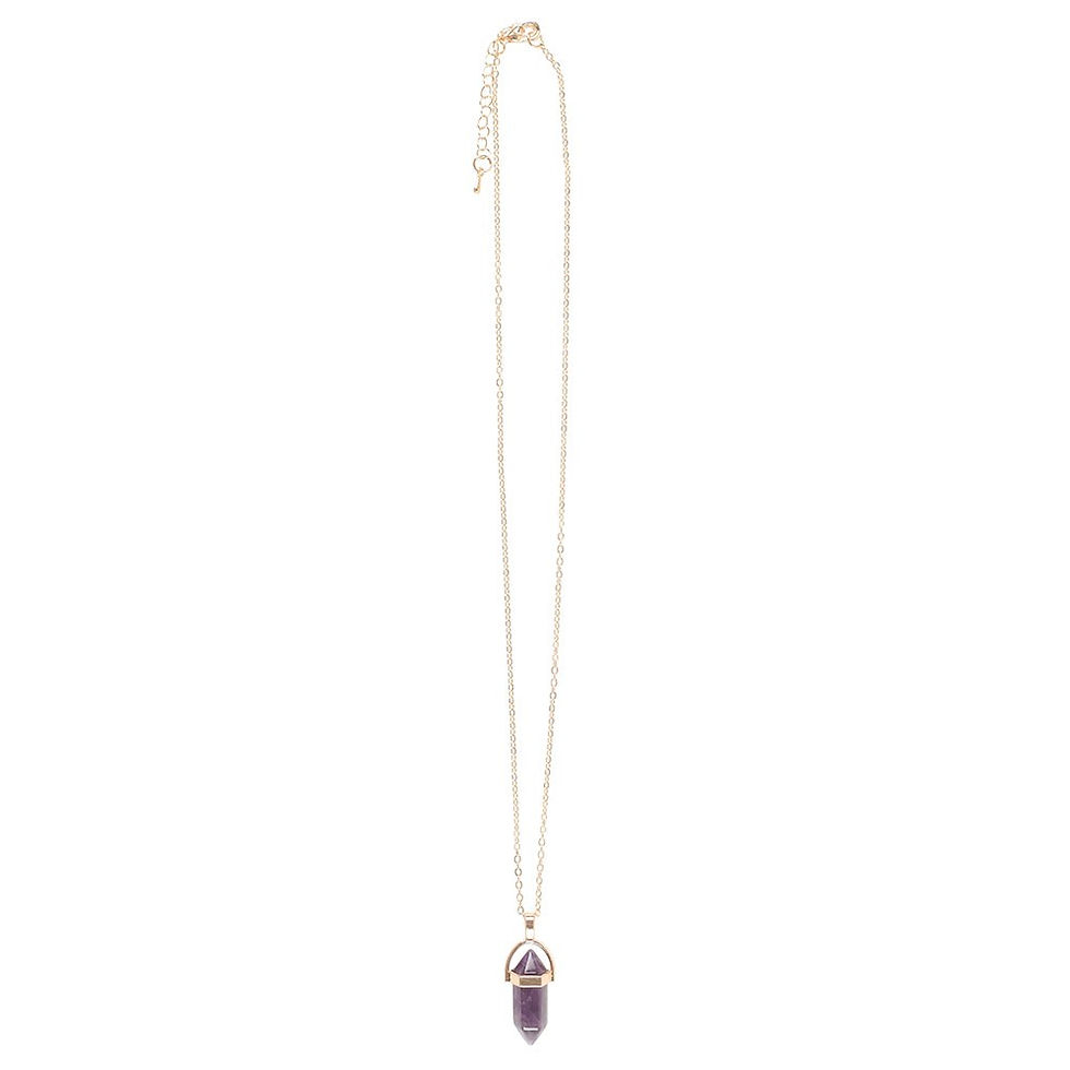 Thumbnail: Amethyst Crystal Pendant Necklace