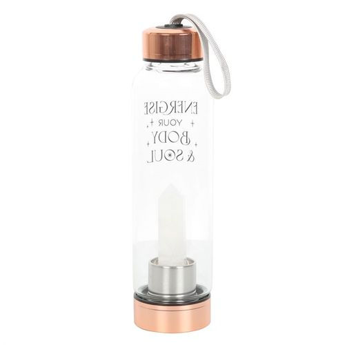 Thumbnail: Clear Quartz Body and Soul Glass Water Bottle

