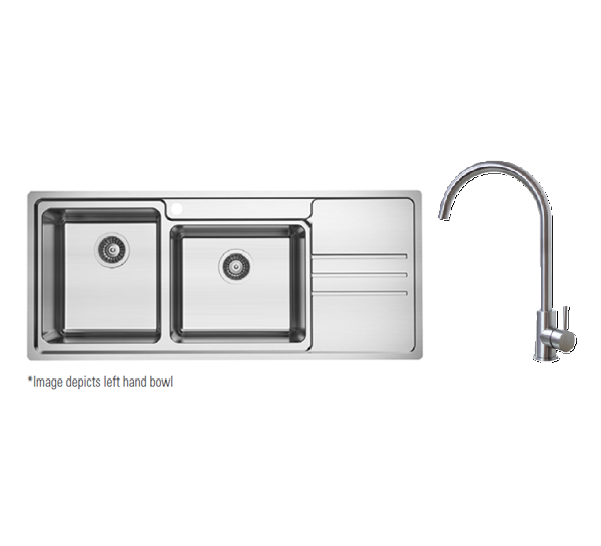 Deluxe Double Bowl Sink and Tap Package