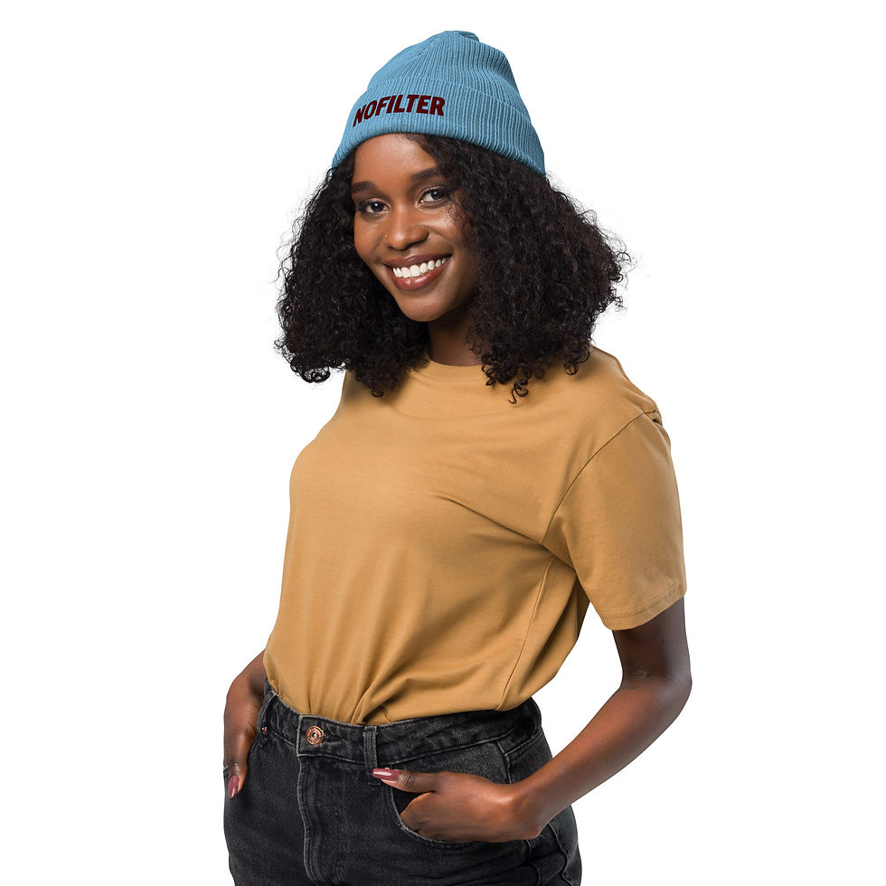 Thumbnail: NOFILTER Organic ribbed beanie, Embroidered Beanie