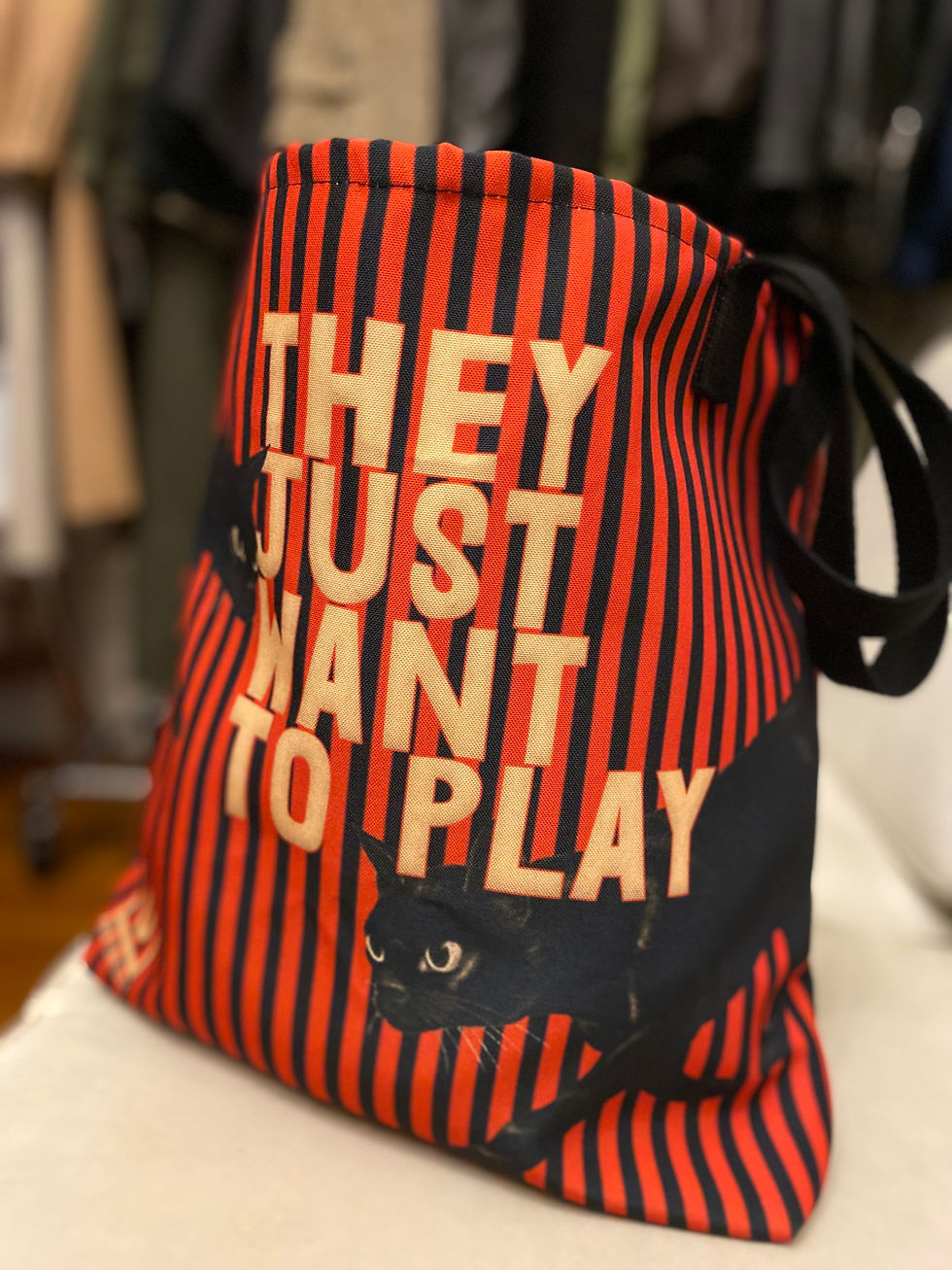 Thumbnail: Tote bag FAMOUS CRIME CATS - They Just Want To Play