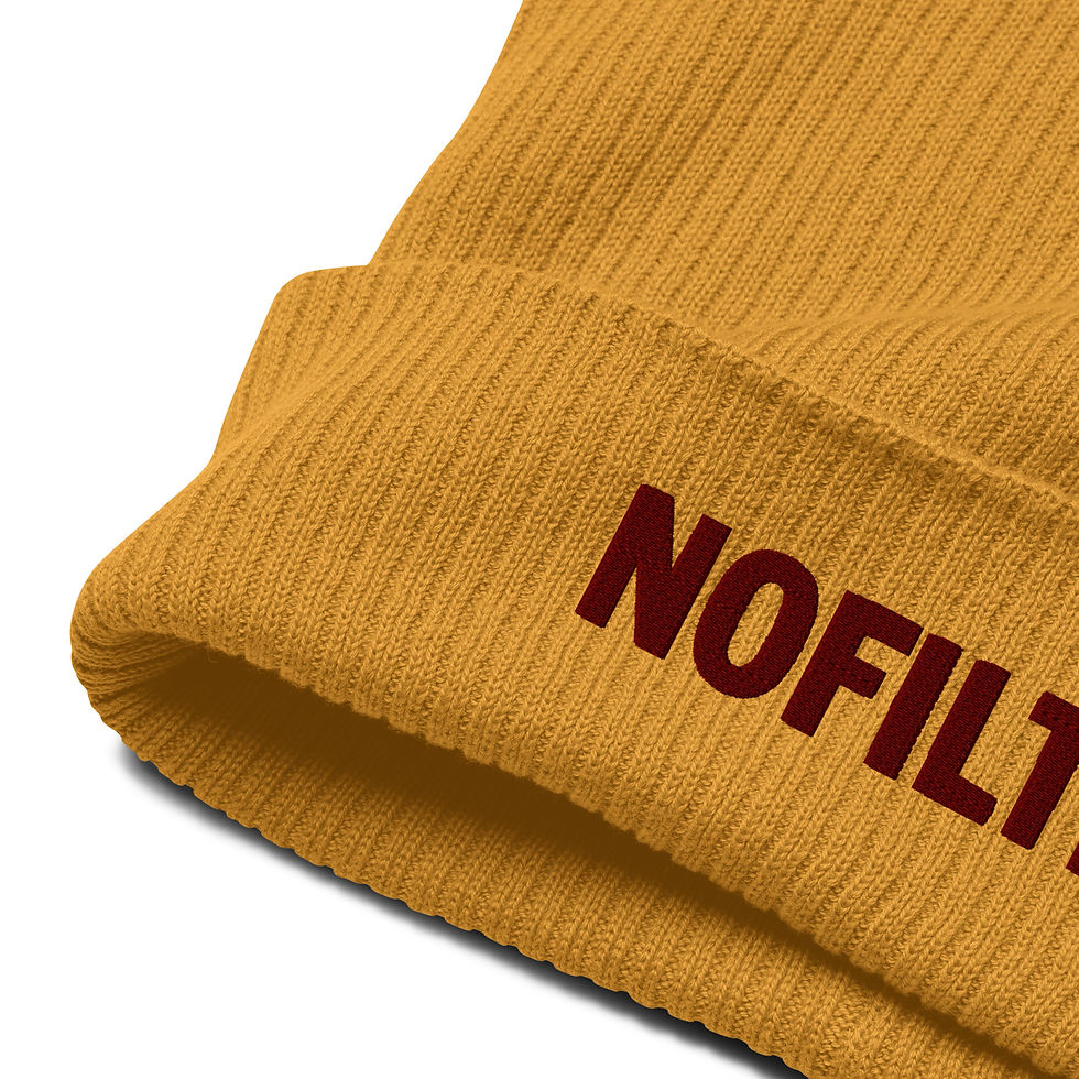 Thumbnail: NOFILTER Organic ribbed beanie, Embroidered Beanie