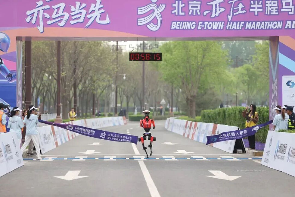 First half-marathon for Humanoid robots
