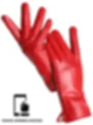 Thumbnail: Women's Sheepskin Gloves Winter Warm Plus Velvet Short Thin Touch Screen Driving
