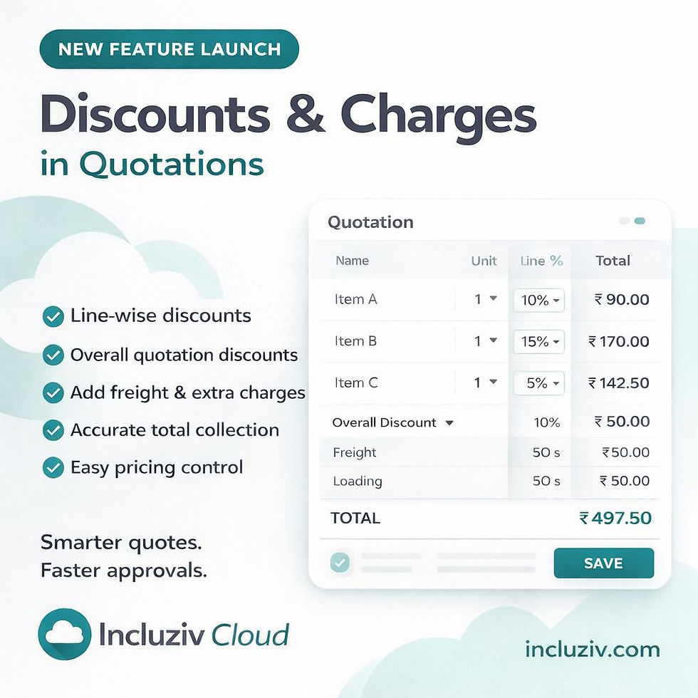 New Update: Smarter Quotations (Discounts + Extra Charges)