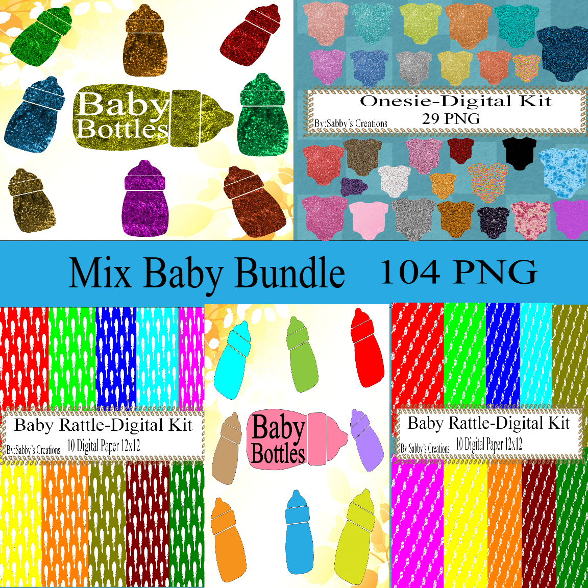Mix Baby Boundle Digital Clipart