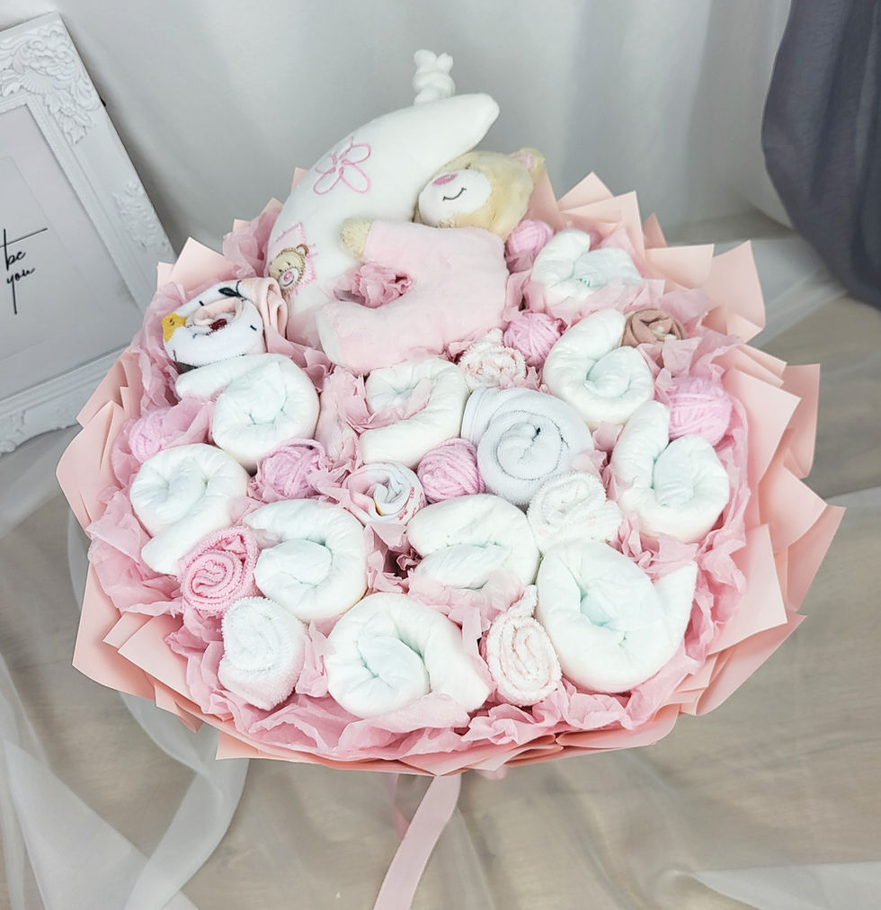 Miniaturbild: Babystrauß in blau oder rosa