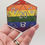 Thumbnail: Vinyl Sticker - Rainbow D20 dnd Pride - 3" waterproof