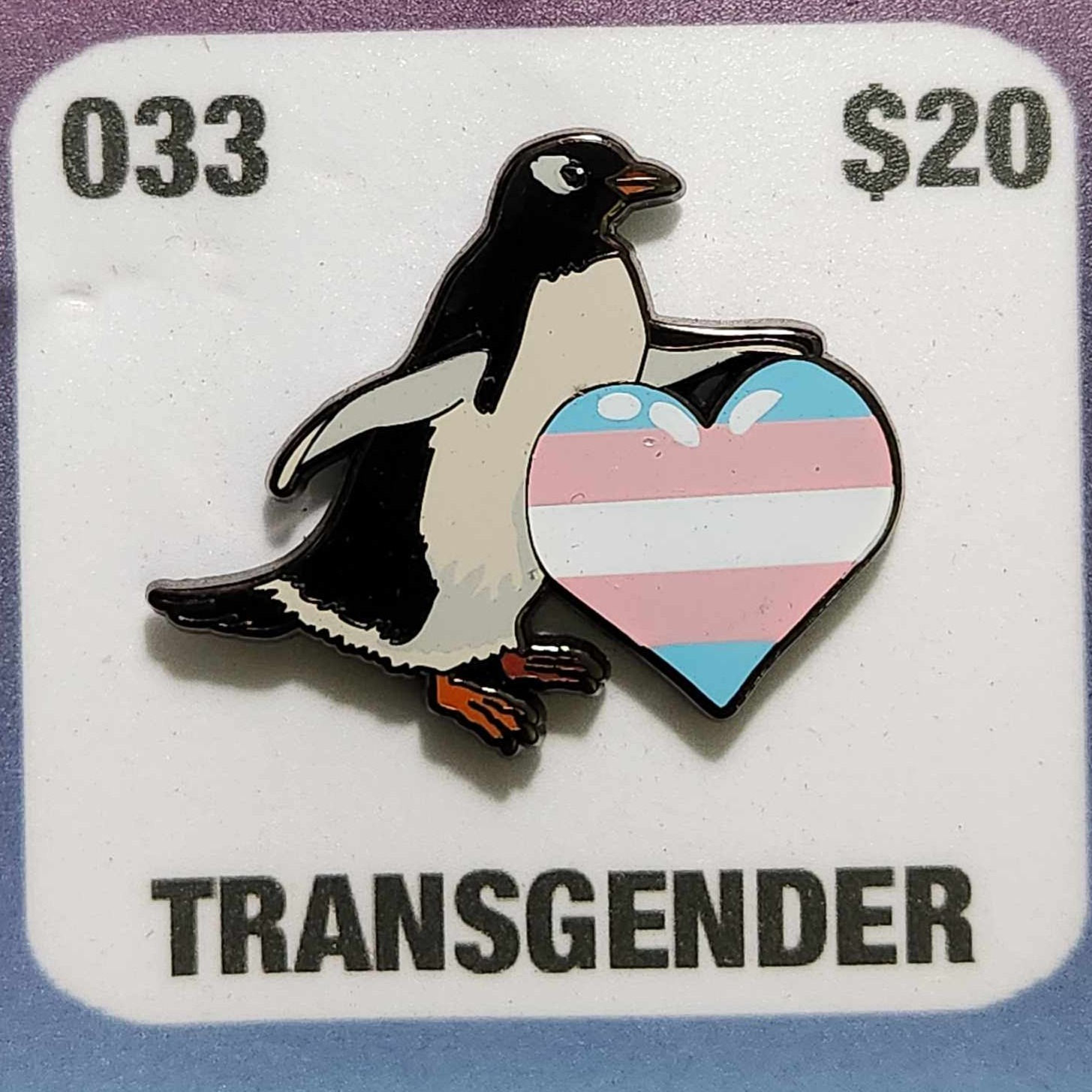Hard Enamel Pin Transgender Penguin - Pride Kingdom Series 1 LGBTQIA